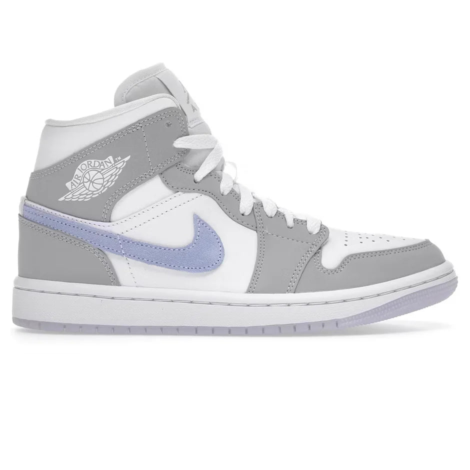 Air Jordan 1 Mid Wolf Grey Blue (W) - The Sneaker Dept