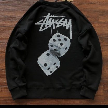 Stussy Dice Graphic Logo Crew Neck Sweatshirt