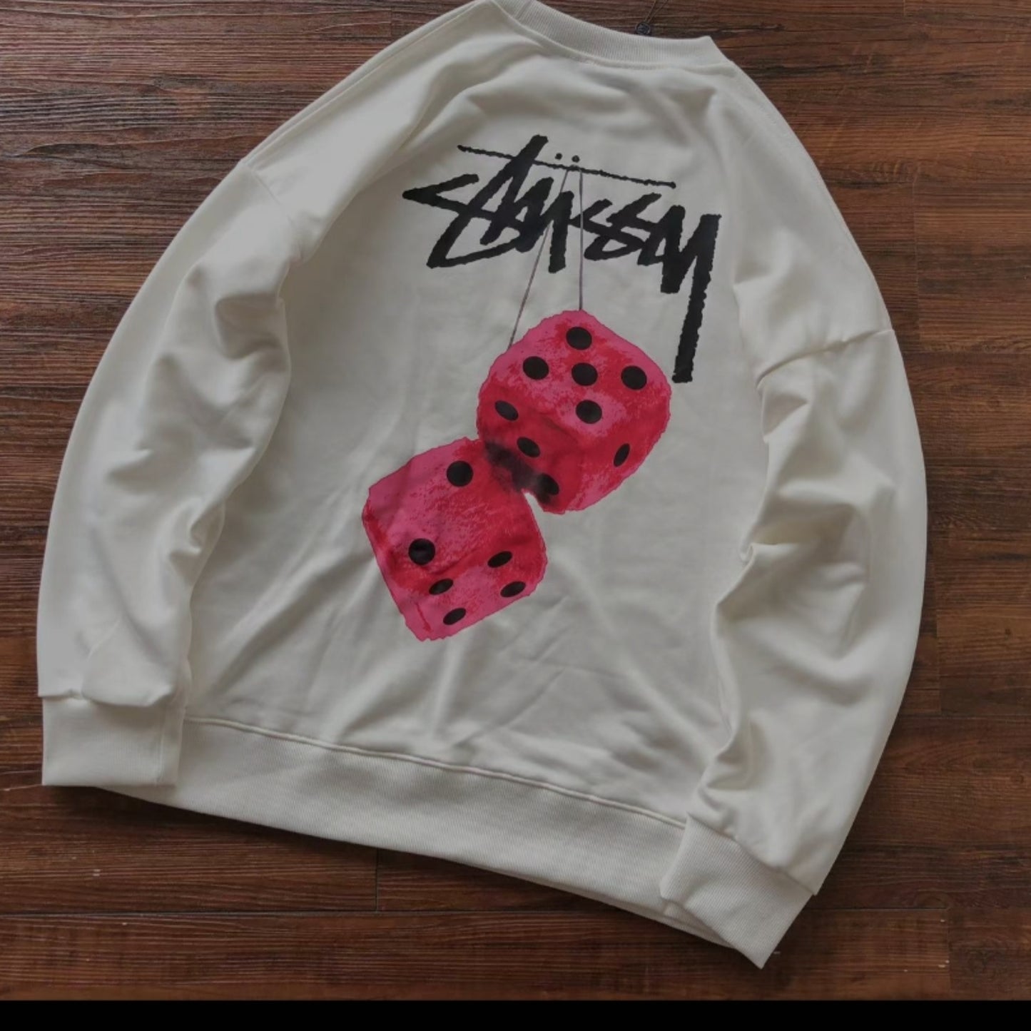 Stussy Dice Graphic Logo Crew Neck Sweatshirt