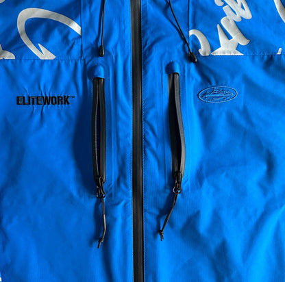 Corteiz Elitework Shell Jacket Crtz Waterproof Coat Royal Blue