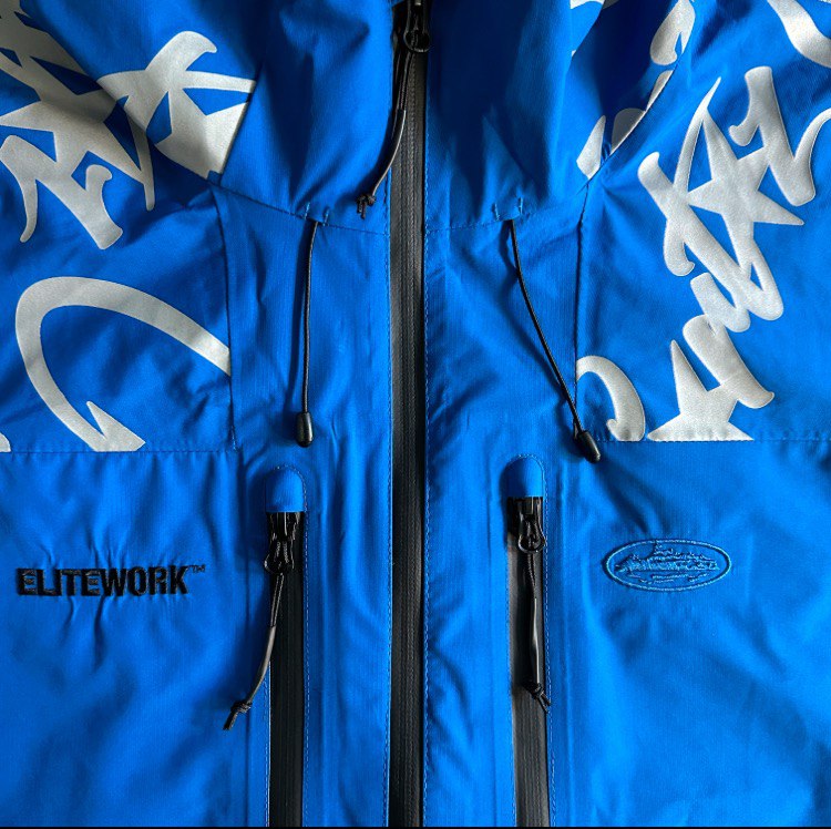 Corteiz Elitework Shell Jacket Crtz Waterproof Coat Royal Blue